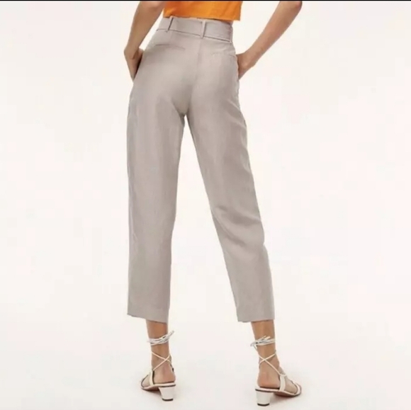 Aritzia Wilfred Cauchy Linen Lyocell Tie Front Pants Gray Size 6 - Picture 4 of 8
